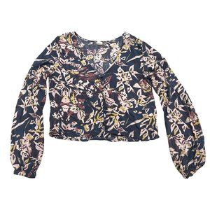 ROXY Long Sleeve Crop Top Size M